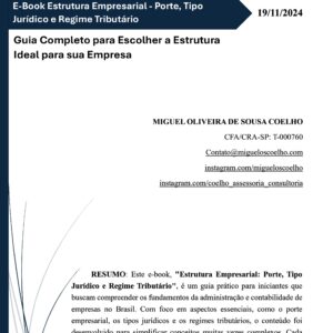 E-Book Estrutura Empresarial – Porte, Tipo Jurídico e Regime Tributário